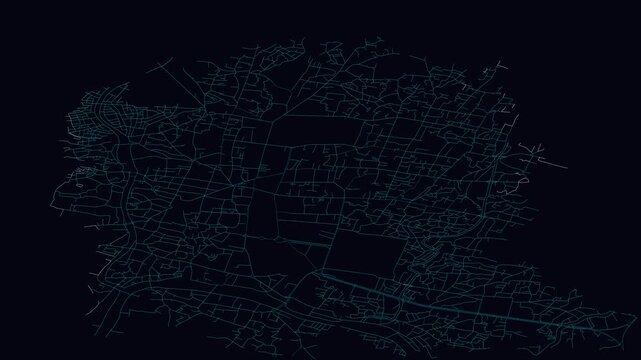 Kathmandu, Nepal, City Infrastructure Expansion Animation, Urban Visualization Technology
