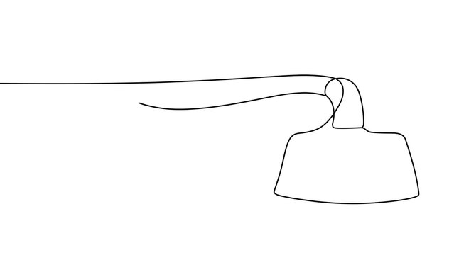 Drawing of a lamp on white background.