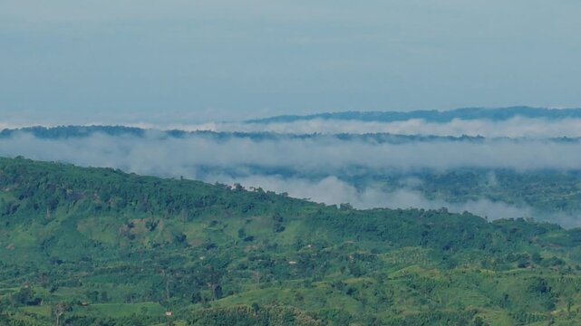 Misty Green Hills in Sajek Valley Bangladesh
