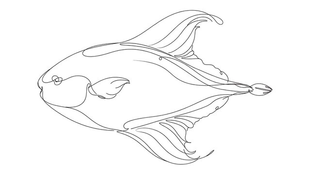Fish illustration on white background.