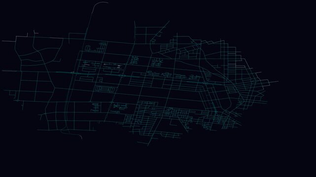 Bucheon, Korea, South, City Infrastructure Expansion Animation, Urban Visualization Technology