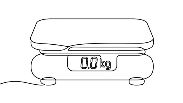 electronic kitchen scale white background.