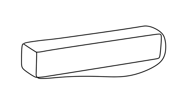 Eraser on white background.