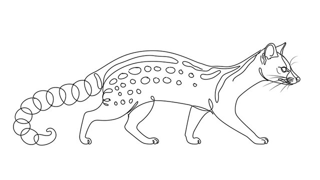 Fantasy cat white background.