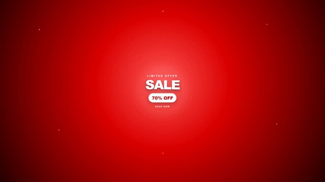 Vibrant Red Promotional Background with Special Sale Discount Text for Marketing and Advertising