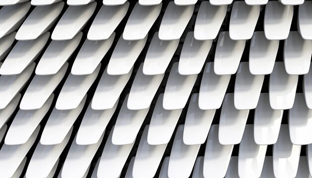 white parametric pattern, modern facade texture, futuristic 3d wall panel design, geometric structure backdrop, wave scale exterior detail, minimal urban building background