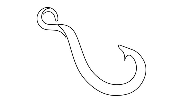Fishing Hook Icon white background.