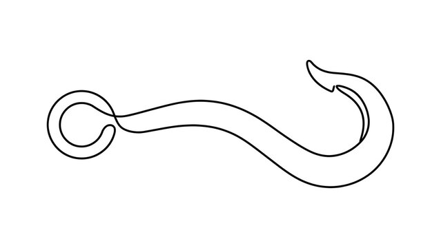 Fishing hook icon white background.