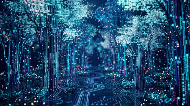 Digital Binary Code Forest with Circuit Board Trees