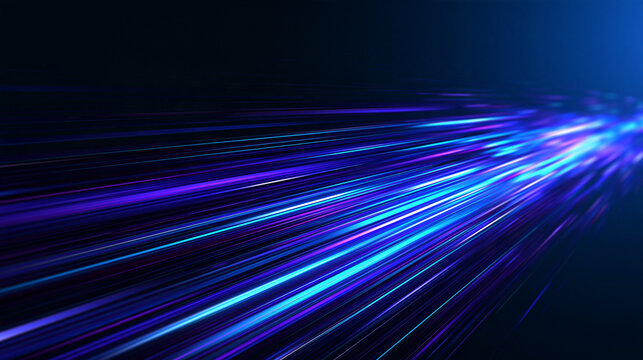 Abstract High Speed Fiber Optic Light Trails Technology Background