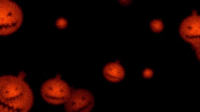 Animation of Halloween pumpkin on a black screen. Cartoon doodle creepy Jack o lantern Spooky face. Halloween pumpkin faces with a scary expressions. Scary psycho evil face. Horror Spooky Wallpaper