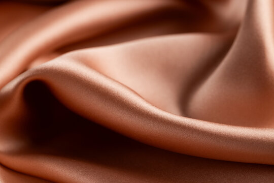 Smooth Pink Silk Fabric Texture with Soft Folds