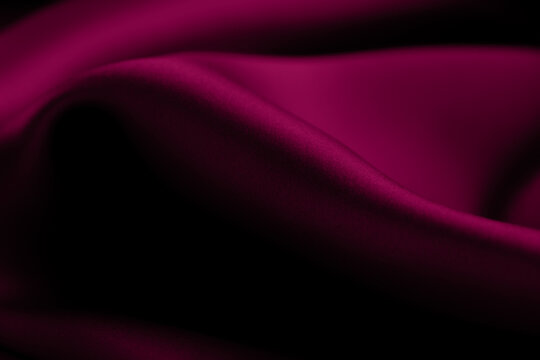 Smooth Dark Burgundy Silk Fabric Texture with Soft Folds