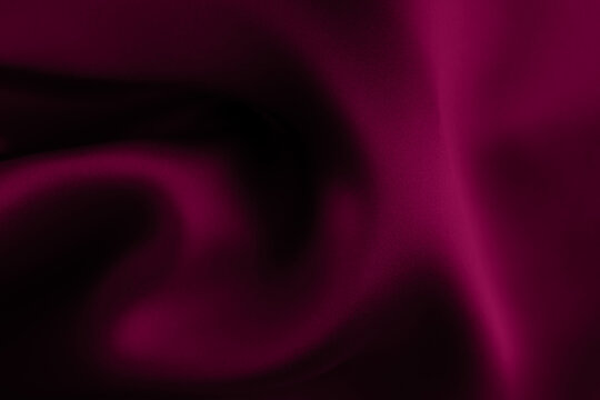 Smooth Dark Burgundy Silk Fabric Texture with Soft Folds