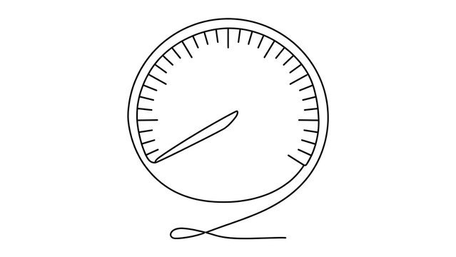 Speedometer gauge white background.