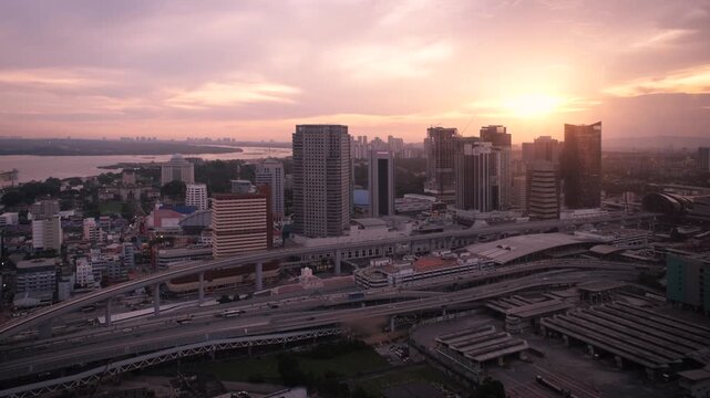 4K video of the daytime Johor Bahru cityscape in Malaysia. Let's explore the beautiful Johor Bahru cityscape.