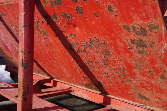 red rusted container for construction purpose