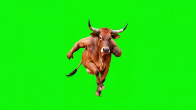 Funny Dancing Cow on Green Screen &ndash; Cute Cow Performing Energetic Dance