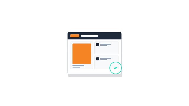Seamlessly looping 4K motion graphics asset featuring a geometric architectural presentation board with cascading layout panels and a verification badge stamp.