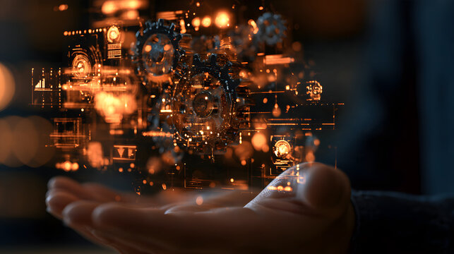 AI agent workflow automation platform with intelligent process orchestration, data analytics, cloud integration, and autonomous business operations technology concept, Technology conc