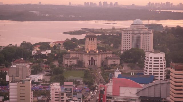 4K video of the daytime Johor Bahru cityscape in Malaysia. Let's explore the beautiful Johor Bahru cityscape.