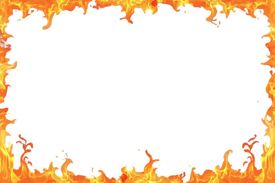 Rectangular Frame of Orange Flames