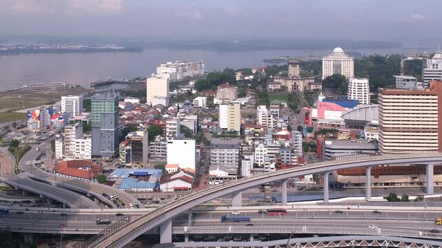4K video of the daytime Johor Bahru cityscape in Malaysia. Let's explore the beautiful Johor Bahru cityscape.