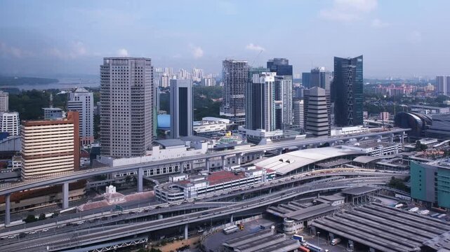 4K video of the daytime Johor Bahru cityscape in Malaysia. Lets explore  beautiful Johor Bahru cityscape.