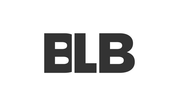 BLB logo design template with strong and modern bold text. Initial based vector logotype featuring simple and minimal typography. Trendy company identity.