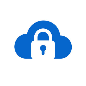 Cloud Lock Security Icon for SaaS and Cybersecurity