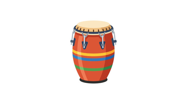 Colorful traditional conga drum musical instrument.