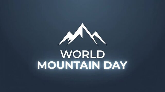 Minimalist Mountain Peak Graphic Animation for Global Observance Day