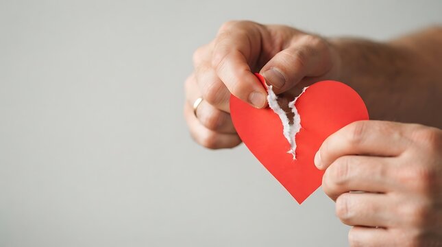 Hands Holding Torn Love