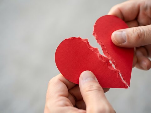Hands Tearing Broken Heart