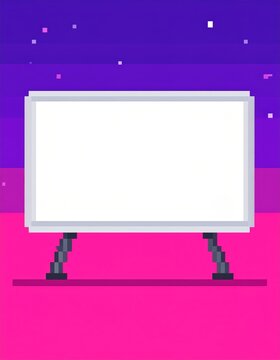 a tv screen with a pixel pattern on it