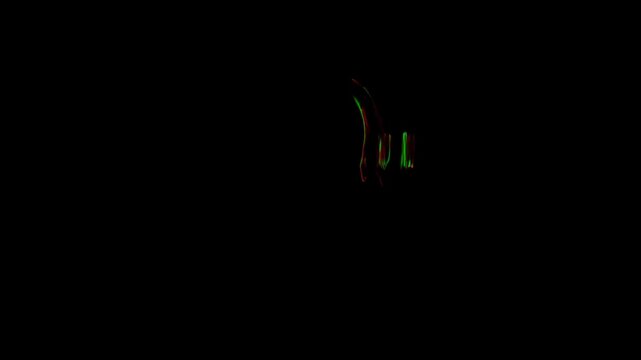White 3D Skull Distorting with Green Digital Glitch Effect on Black Background