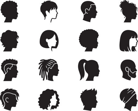 Minimalist human avatar illustration featuring a colorful geometric character design for digital profile and web identity