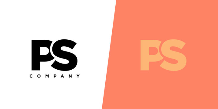 Letter P and S, PS logo design template. Minimal monogram initial based logotype.