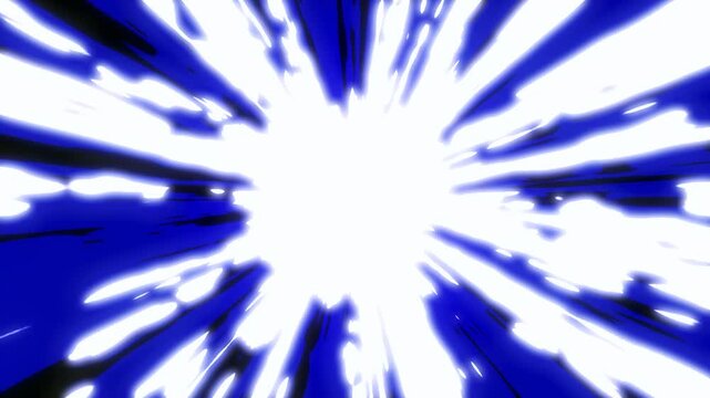 Blue Fire Speedline anime, cartoon style, manga