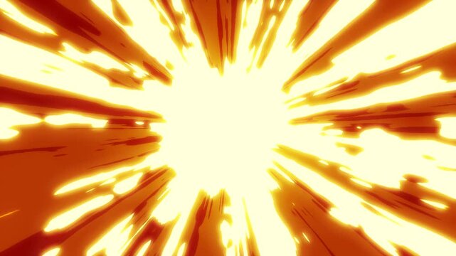 Orange Fire Speedline anime, cartoon style, manga