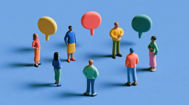 Community engagement colorful miniatures public participation civic planning stakeholder representation collaborative strategy flat design front view urban planning theme animation Complementary Color