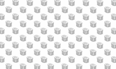 Vintage maki sushi pattern hand draw of background © Zayyan 