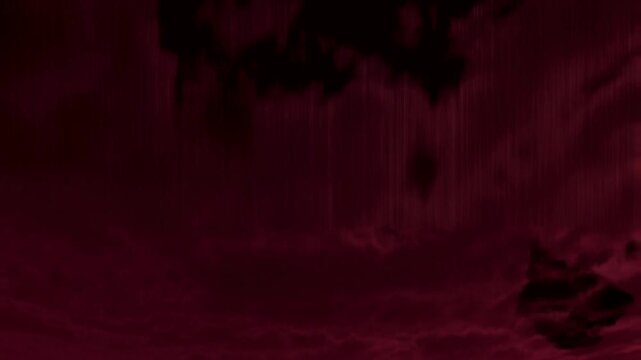 Red Abstract Glowing Aurora and Cloud Waves Background with Light Rays