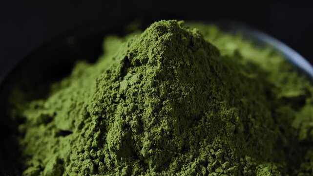 Premium Matcha Powder Close Up	
