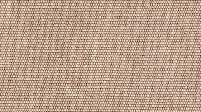 Woven brown threads interlace in a closeup canvas scan for journal cover textures; the thick yarn stands out from a regular grid throughout the coarse fabric background for collage