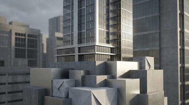 Modern skyscraper architecture for 504 loan investment and commercial real estate development financing project