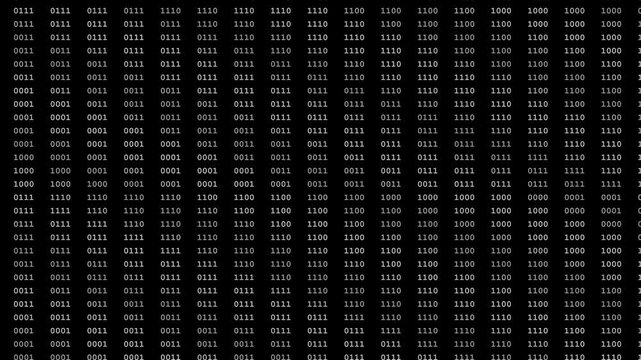 Digital binary code scrolling animation stock footage