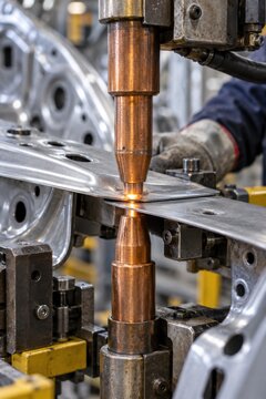 Spot welding electrodes joining sheet metal