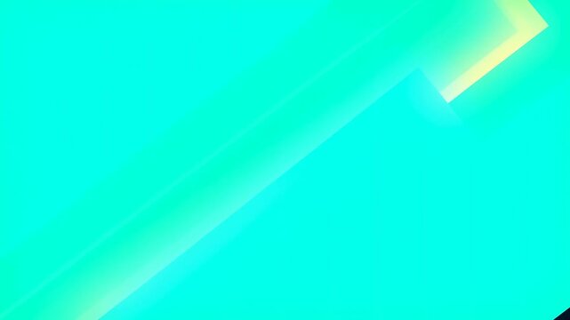 Abstract black zigzag shapes arranged on a glowing turquoise geometric background
