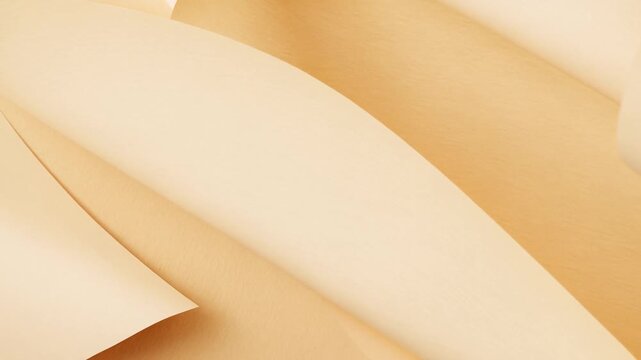 Abstract cream paper folds forming a warm textured background with layered geometric shapes